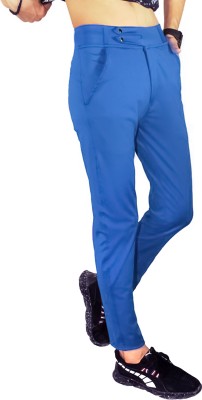 Veltick Slim Fit Men Blue Trousers