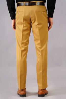 AXOLOTL Regular Fit Men Khaki Trousers