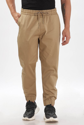 Color Hunt Regular Fit Men Beige Trousers