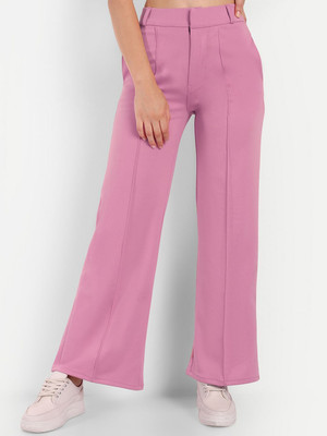NEXT ONE Straight Fit Women Pink Trousers