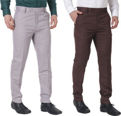 SYLZON Slim Fit Men Multicolor Trousers