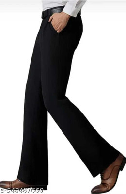 Herb Boost Regular Fit Men Black Trousers