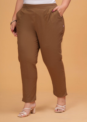 Dexus Regular Fit Women Brown Trousers