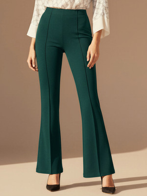 ADDYVERO Regular Fit Women Dark Green Trousers