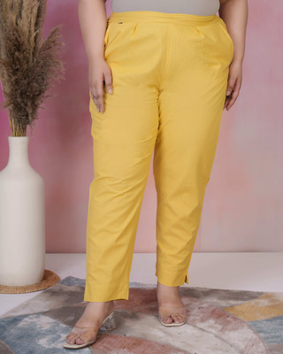 OSHIDORI Regular Fit Women Cream Trousers