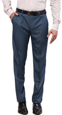 PARK AVENUE Regular Fit Men Blue Trousers