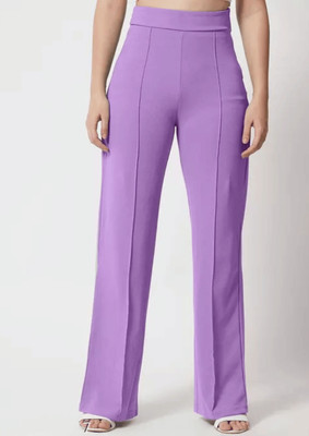 FRASTOPEL Regular Fit Women Purple Trousers