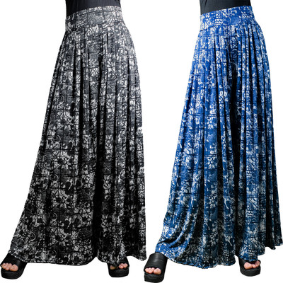 AarifGarment Flared Women Black, Blue Trousers