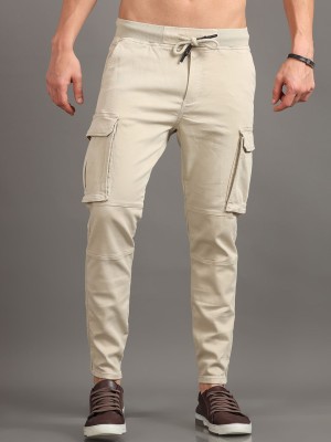 HERE&NOW Slim Fit Men Beige Trousers