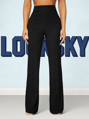 HouseOfCommon Regular Fit Women Black Trousers