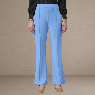 Anitafashion Loose Fit Women Light Blue Trousers