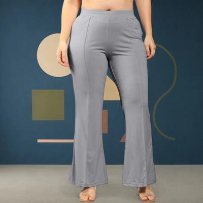 nitafashion Comfort Fit, Regular Fit Women Grey Trousers