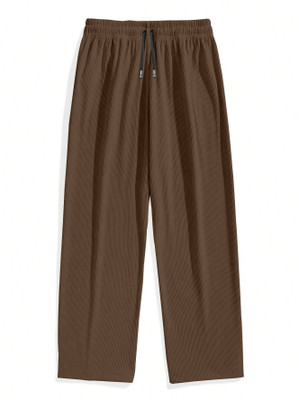 Rajovati Loose Fit Men Brown Trousers