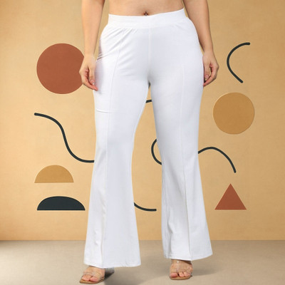 Anitafashion Loose Fit Women White Trousers