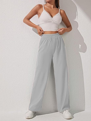SKD TRENDZ Straight Fit Women Grey Trousers