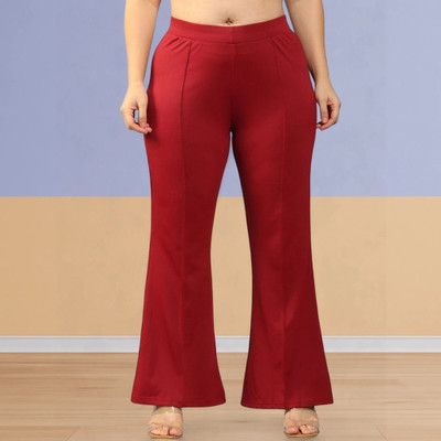 Anitafashion Loose Fit Women Red Trousers