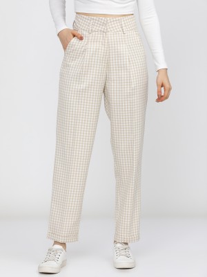 Tokyo Talkies Straight Fit Women Beige Trousers