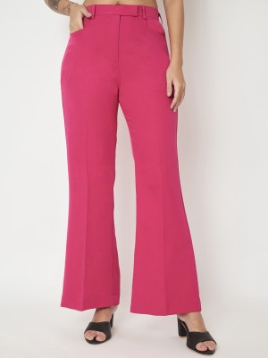 BRINNS Flared Women Pink Trousers