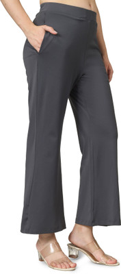 AAPRE Regular Fit Women Grey Trousers