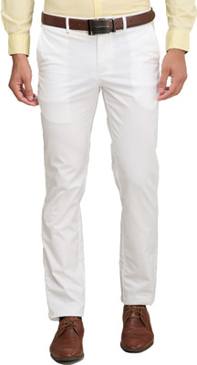 Raymond Slim Fit Men White Trousers