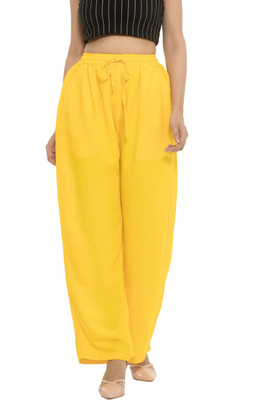 AARMAD Relaxed Women Yellow Trousers