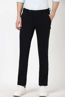 PETER ENGLAND Skinny Fit Men Black Trousers