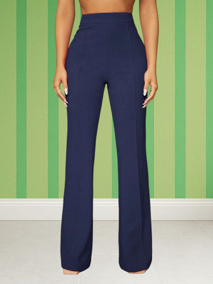 Anitafashion Comfort Fit, Regular Fit Women Dark Blue Trousers