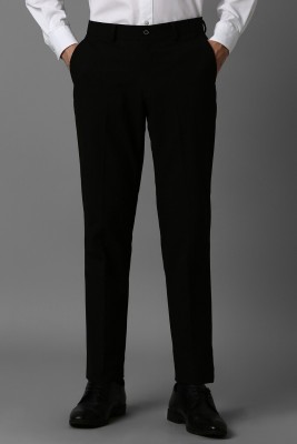 LOUIS PHILIPPE Slim Fit Men Black Trousers