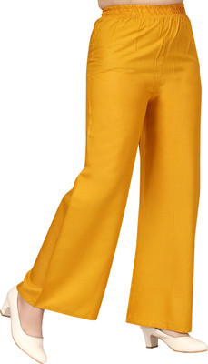 Aarika Regular Fit Girls Yellow Trousers