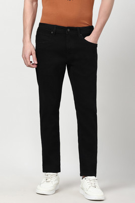 PETER ENGLAND Regular Fit Men Black Trousers
