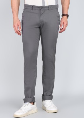 PARX Slim Fit Men Grey Trousers