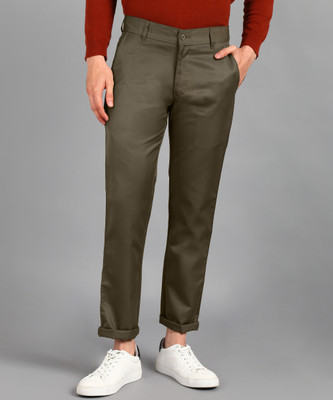 METRONAUT Slim Fit Men Green Trousers