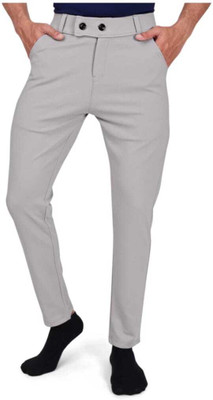 SKUs Regular Fit Men Grey Trousers