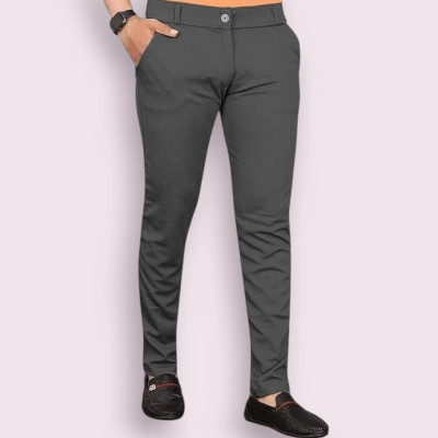 Stellalifestyle Regular Fit Men Grey Trousers