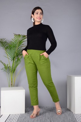 Saraj enterprises Regular Fit Women Green Trousers