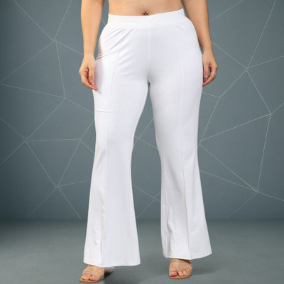 Anitafashion Loose Fit Women White Trousers