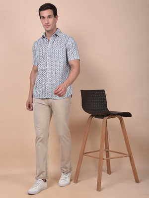 CRIMSOUNE CLUB Slim Fit Men Beige Trousers