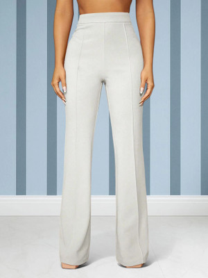 Anitafashion Comfort Fit, Regular Fit Women White Trousers