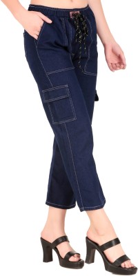 Nayably Comfort Fit, Loose Fit, Regular Fit, Skinny Fit, Straight Fit, Slim Fit Women Dark Blue Trousers