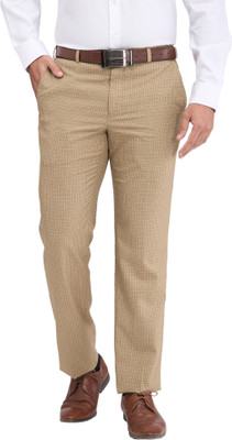 PARK AVENUE Regular Fit Men Beige Trousers