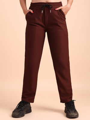 METRONAUT Relaxed Women Brown Trousers