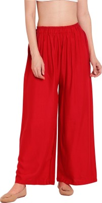 HouseOfCommon Loose Fit Women Red Trousers