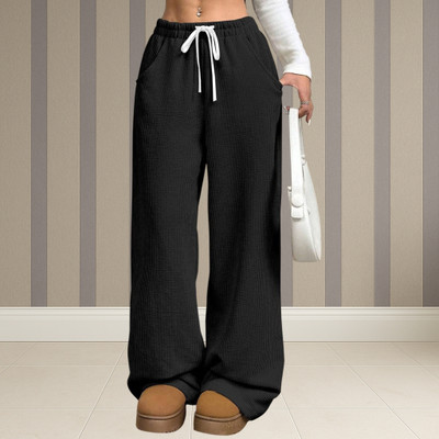 Jenil Fashion Relaxed Women Black Trousers