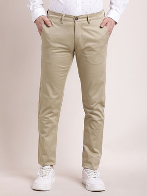 TURTLE Tapered Men Beige Trousers