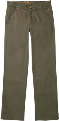 GINI & JONY Slim Fit Boys Green Trousers