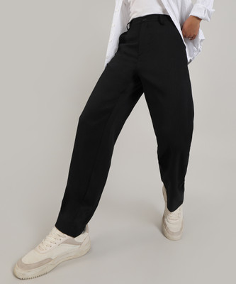CAMPUS SUTRA Regular Fit Men Black Trousers
