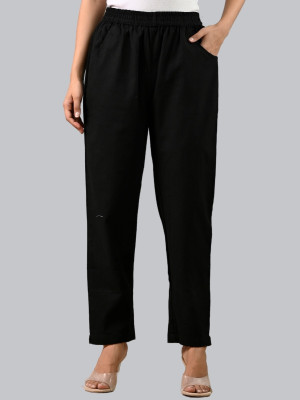 HouseOfCommon Regular Fit Women Black Trousers