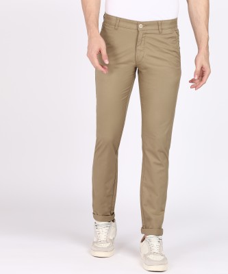 PARX Tapered Men Brown Trousers