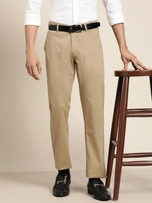 Hancock Slim Fit Men Beige Trousers