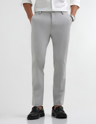 Arrow Newyork Slim Fit Men Grey Trousers